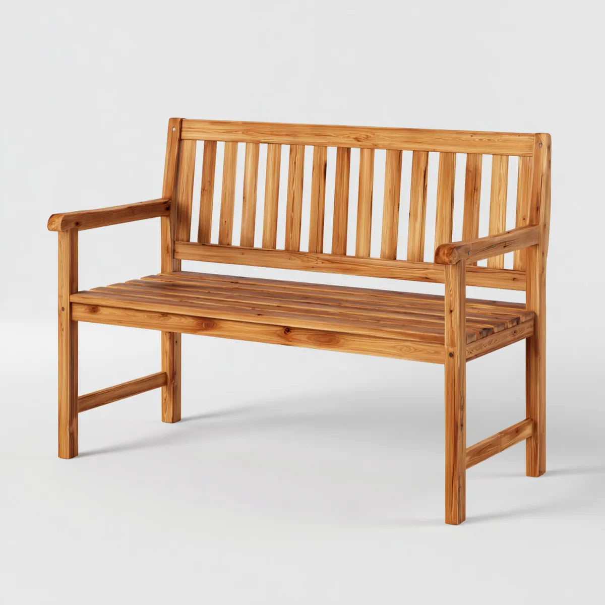 Ławka ogrodowa 2 miejsca miód w prostokątnym litym akacji drewna 120 x 65 x 90 cm