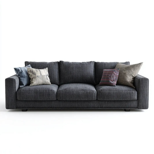 Sofa 3 umieszcza szary antracyt 230 x 95 x 85 cm poliestrowa powłoka prostokątna