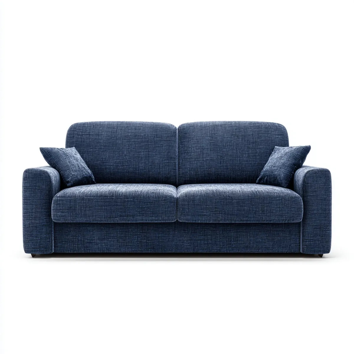 Sofa 2 granatowy niebieski miejsca 180 x 85 x 85 cm w prostokątnym poliestrze