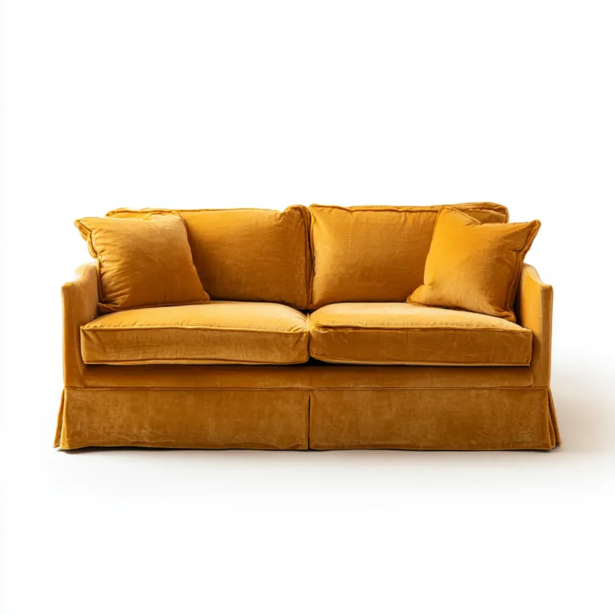 Sofa, 2 ochr poliestrowa aksamitna kanapa 170 x 90 x 85 cm prostokątna