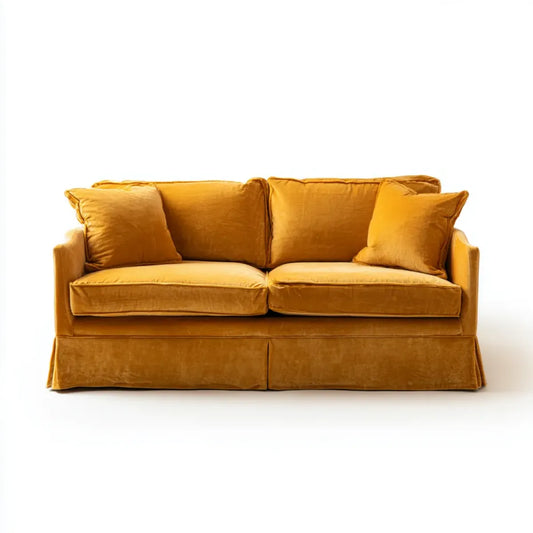 Sofa, 2 ochr poliestrowa aksamitna kanapa 170 x 90 x 85 cm prostokątna