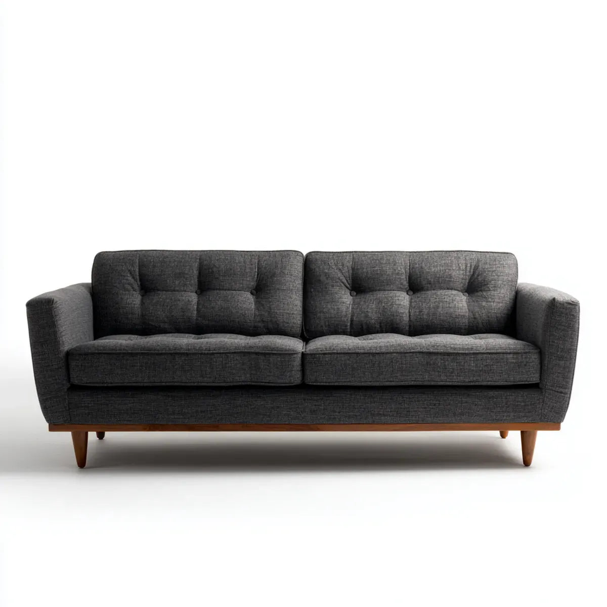 Sofa 3 umieszcza szary antracyt 200 x 85 x 84 cm w prostokątnym kształcie poliestru