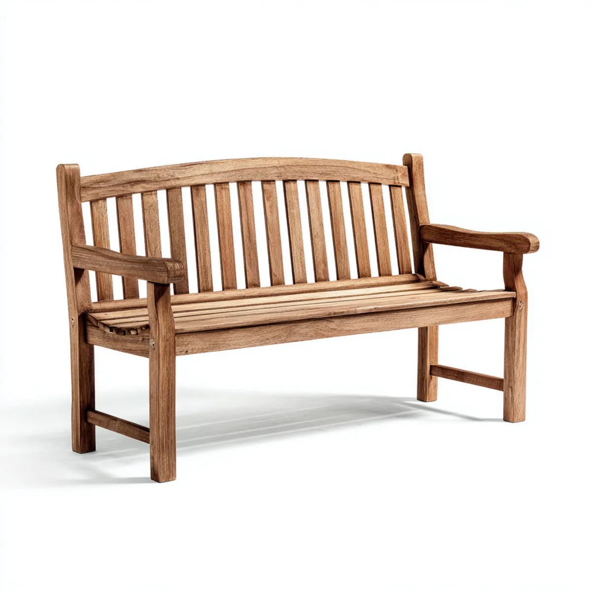 Ławka ogrodowa 2 miejsca brązowe 120 x 61 x 92 cm w litym prostokątnym drewnie