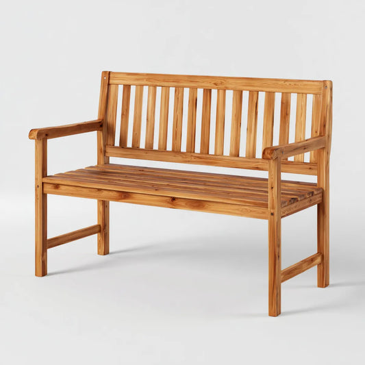 Ławka ogrodowa 2 miejsca miód w prostokątnym litym akacji drewna 120 x 65 x 90 cm