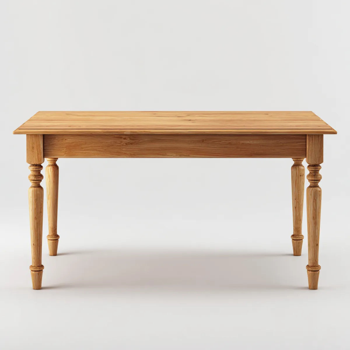 Stół do jadalni, Naturalny prostokątny stół jadalny 150 x 80 x 75 cm w litym drewnie sosnowym