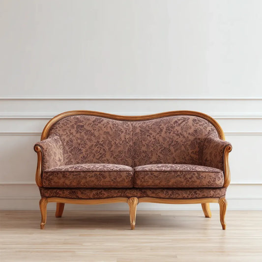 Sofa, Klasyczna sofa z podwójnym łóżkiem 150 x 75 x 100 cm w poliestrze i kształcie litego drewna