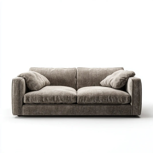Sofa 2 umieszcza szary golf 180 x 90 x 85 cm w prostokątnym poliestrze